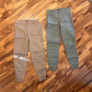 Womens Lot of 2 Sincerely Jules Joggers (Tan & Green) Size Small